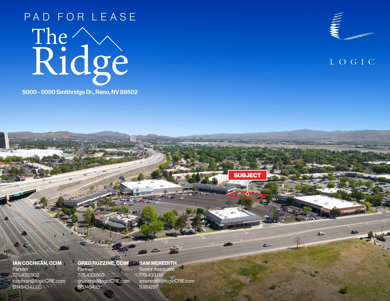 5000-5090 Smithridge Dr, Reno, NV for lease Aerial- Image 1 of 1