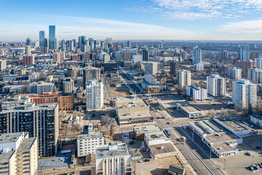 11512-11516 Jasper Av NW, Edmonton, AB for lease - Aerial - Image 2 of 2