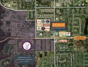 1633 Monks Ave, Mankato, MN - AERIAL map view