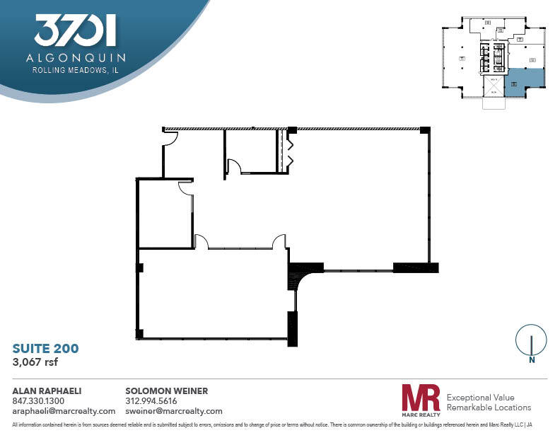 3701 Algonquin Rd, Rolling Meadows, IL for lease Floor Plan- Image 1 of 4