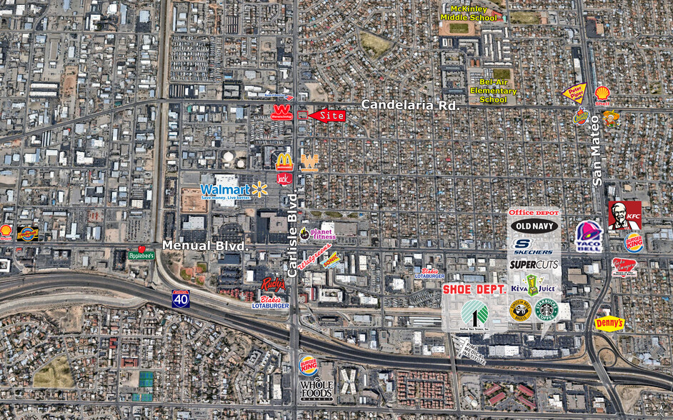 2920 Carlisle Blvd NE, Albuquerque, NM for lease - Aerial - Image 3 of 7