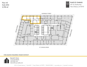 201 St. Charles Ave, New Orleans, LA for lease Site Plan- Image 1 of 1