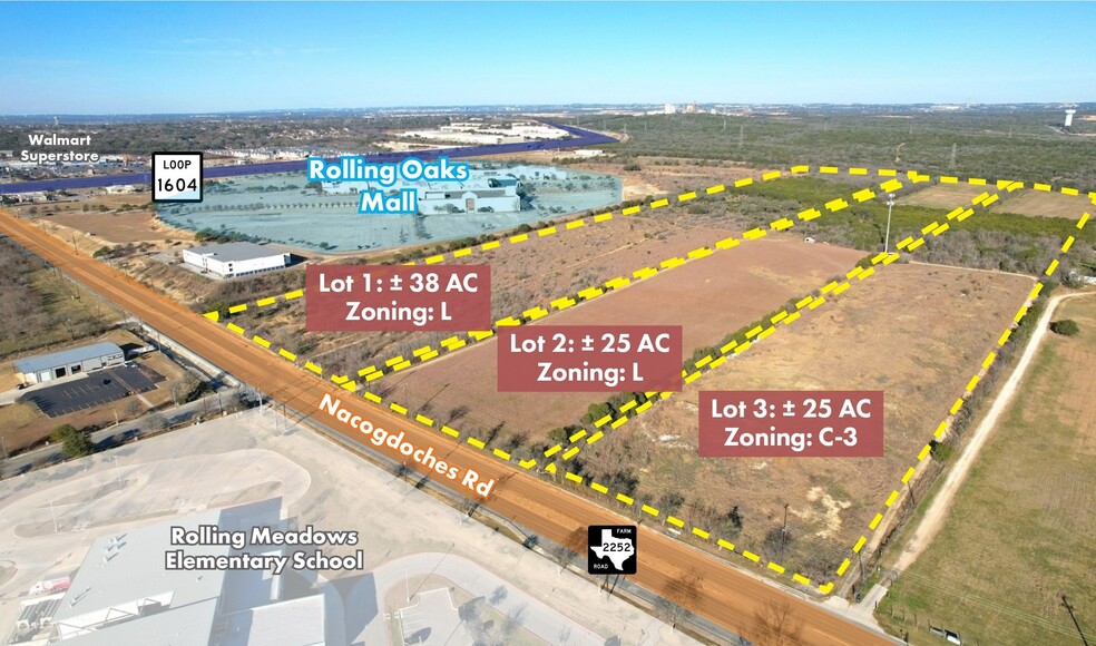 ±88 AC (3 LOTS) NEXT TO ROLLING OAKS MAL portfolio of 3 properties for sale on LoopNet.com - Aerial - Image 2 of 4