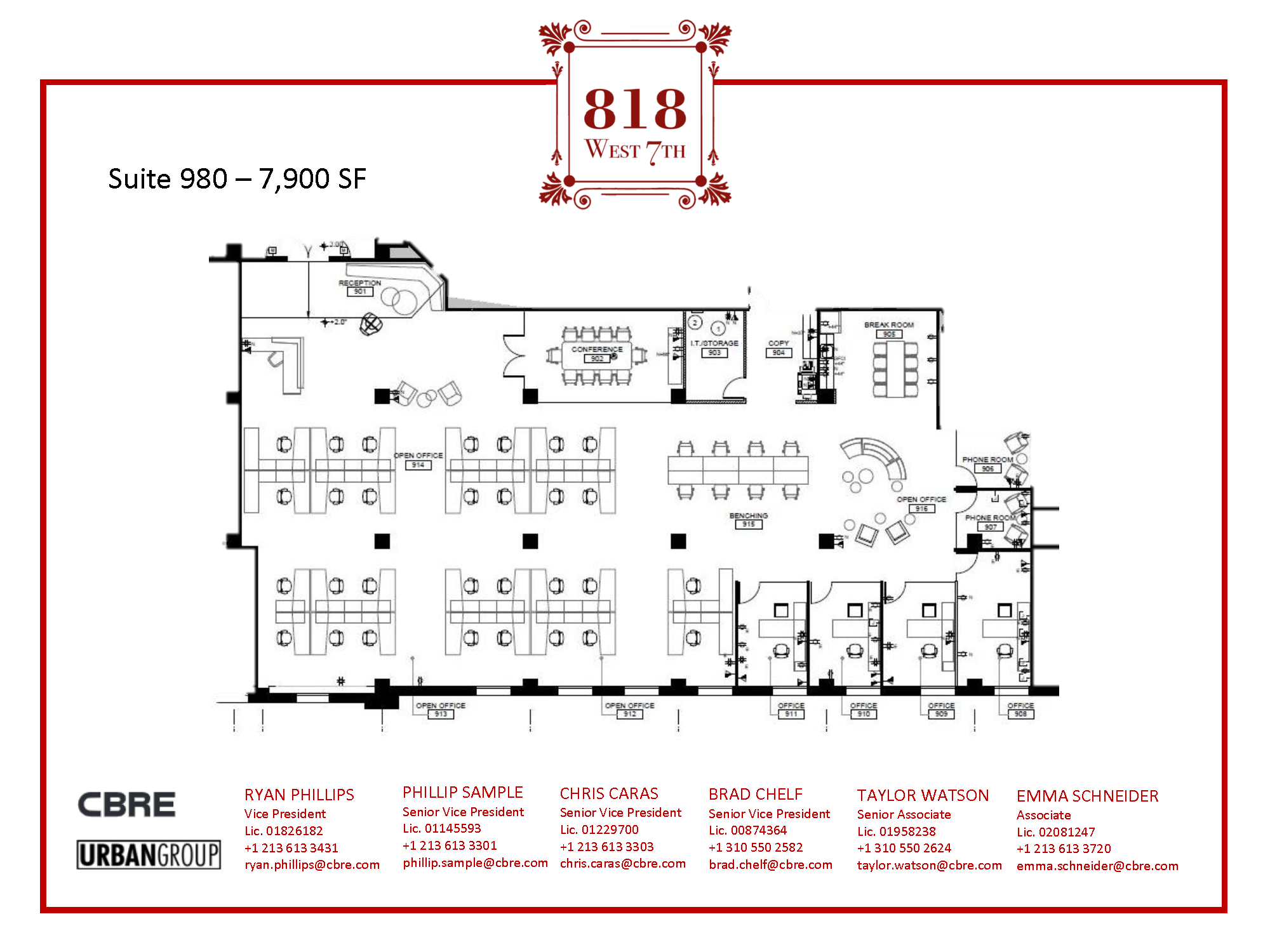 818 W 7th St, Los Angeles, CA for lease Floor Plan- Image 1 of 1