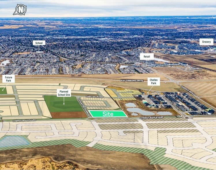 Chérot Blvd, St. Albert, AB for sale - Aerial - Image 2 of 2