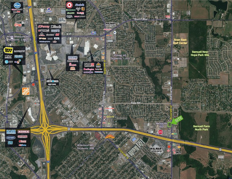 2151-2171 N Belt Line Rd, Mesquite, TX for lease - Aerial - Image 3 of 7