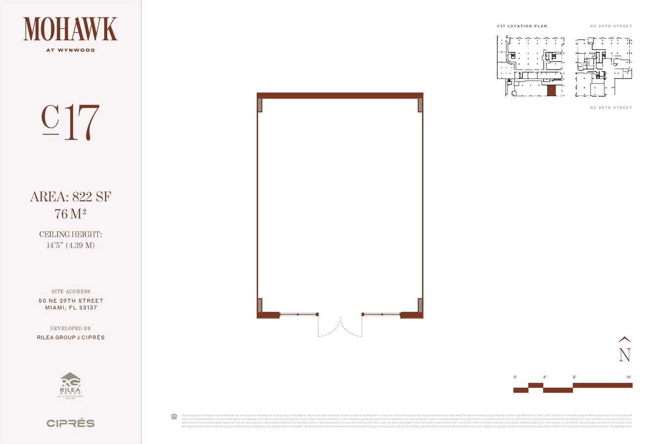 50 NE 29th St, Miami, FL 33137 - Unit C-17 -  - Floor Plan - Image 1 of 1