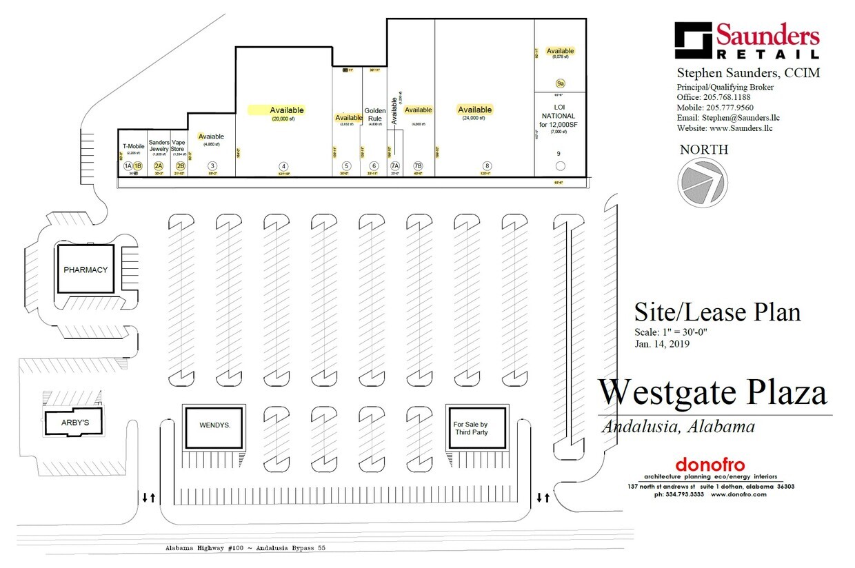 600 Westgate Plz, Andalusia, AL for lease Site Plan- Image 1 of 1