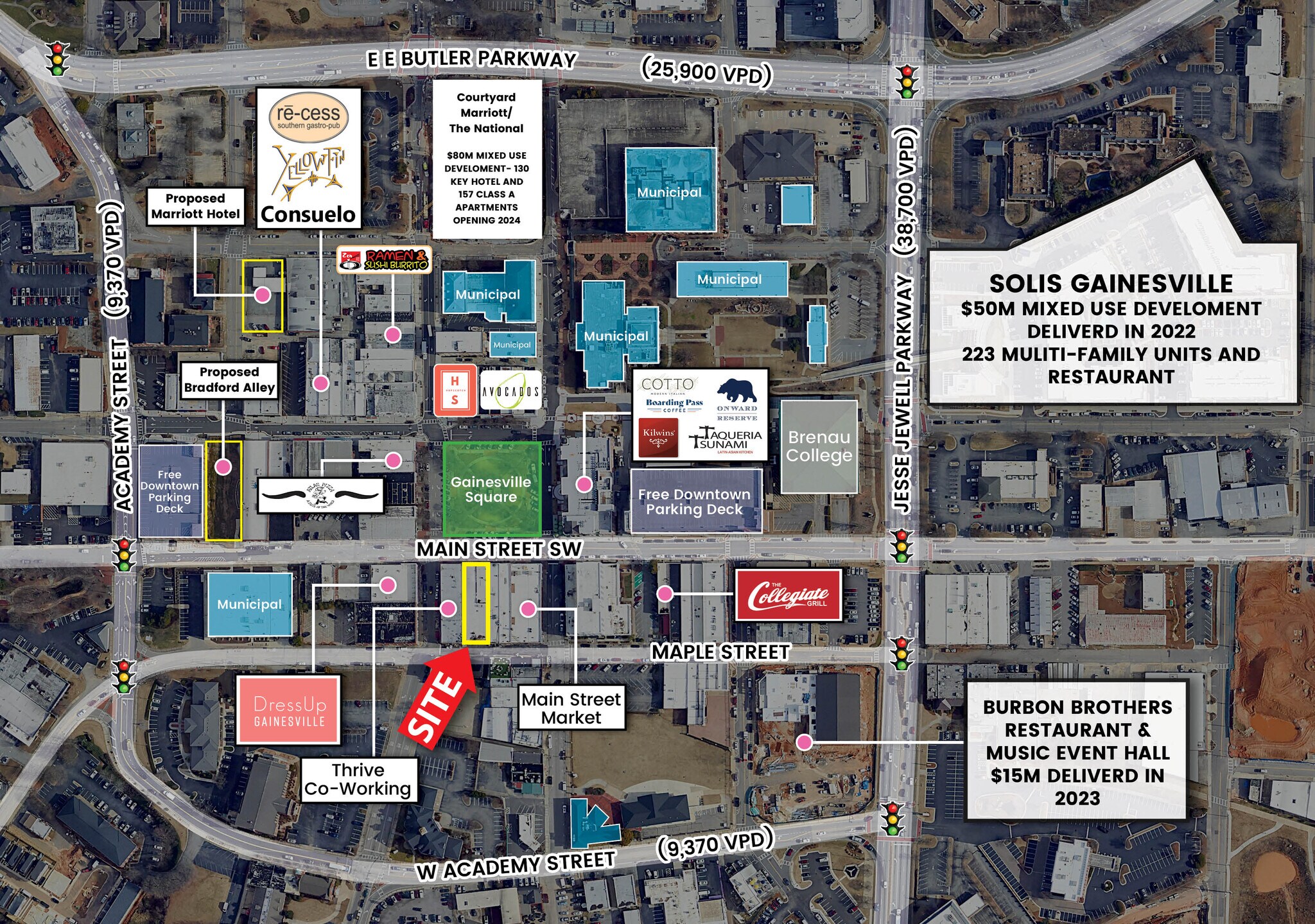 104 Main St SW, Gainesville, GA for sale Aerial- Image 1 of 9