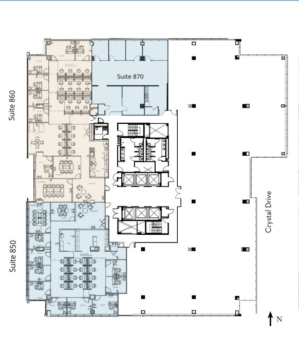 1400 Crystal Dr, Arlington, VA for lease Floor Plan- Image 1 of 1