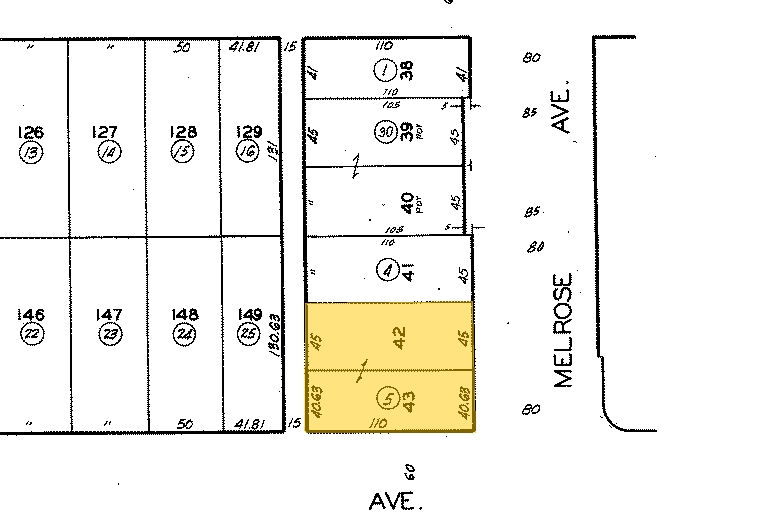 8025 Melrose Ave, Los Angeles, CA for sale - Plat Map - Image 1 of 1