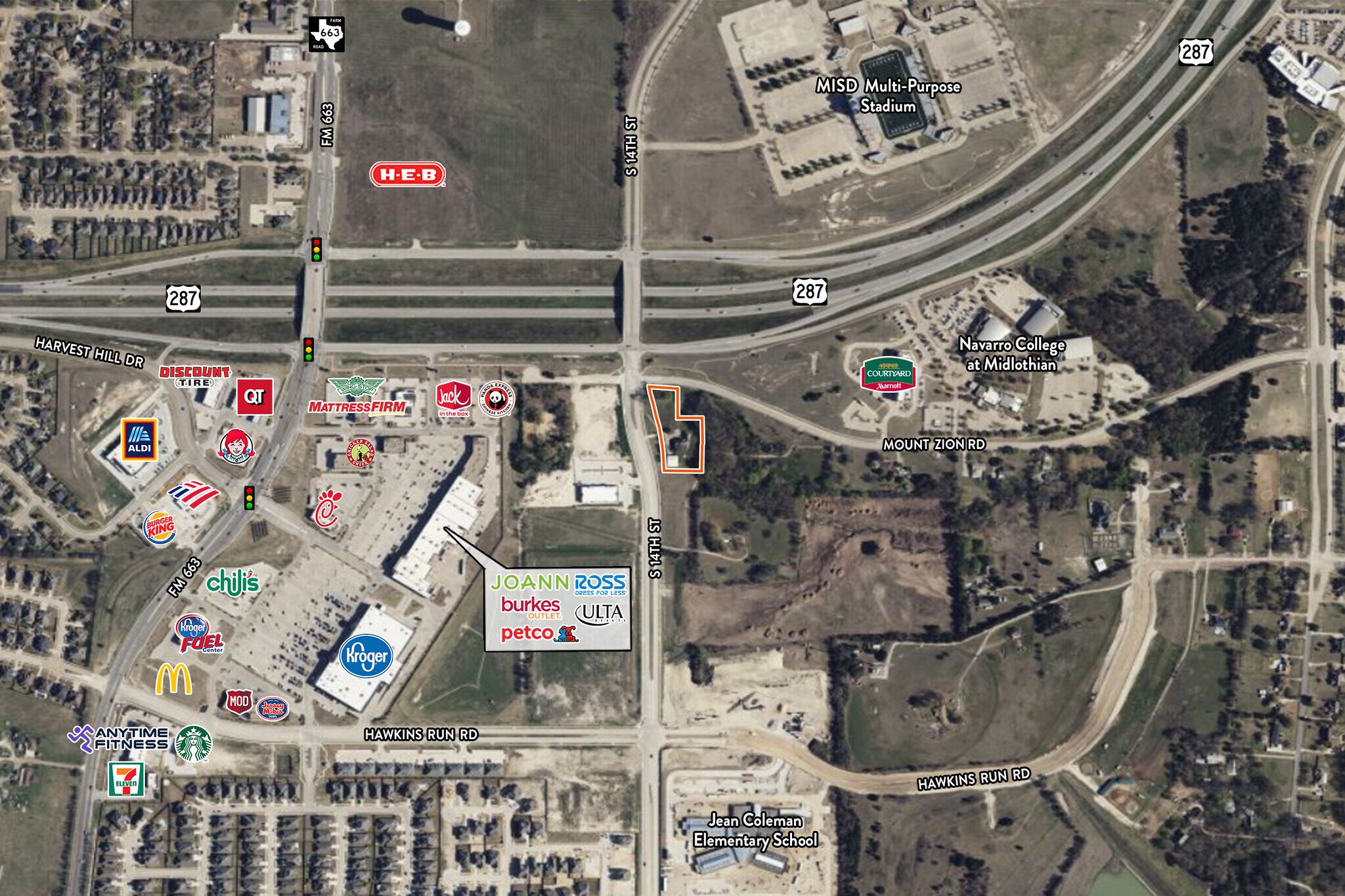 450 Mount Zion Rd, Midlothian, TX for sale Aerial- Image 1 of 1