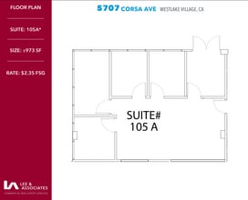 5707 Corsa Ave, Westlake Village, CA for lease Floor Plan- Image 1 of 2