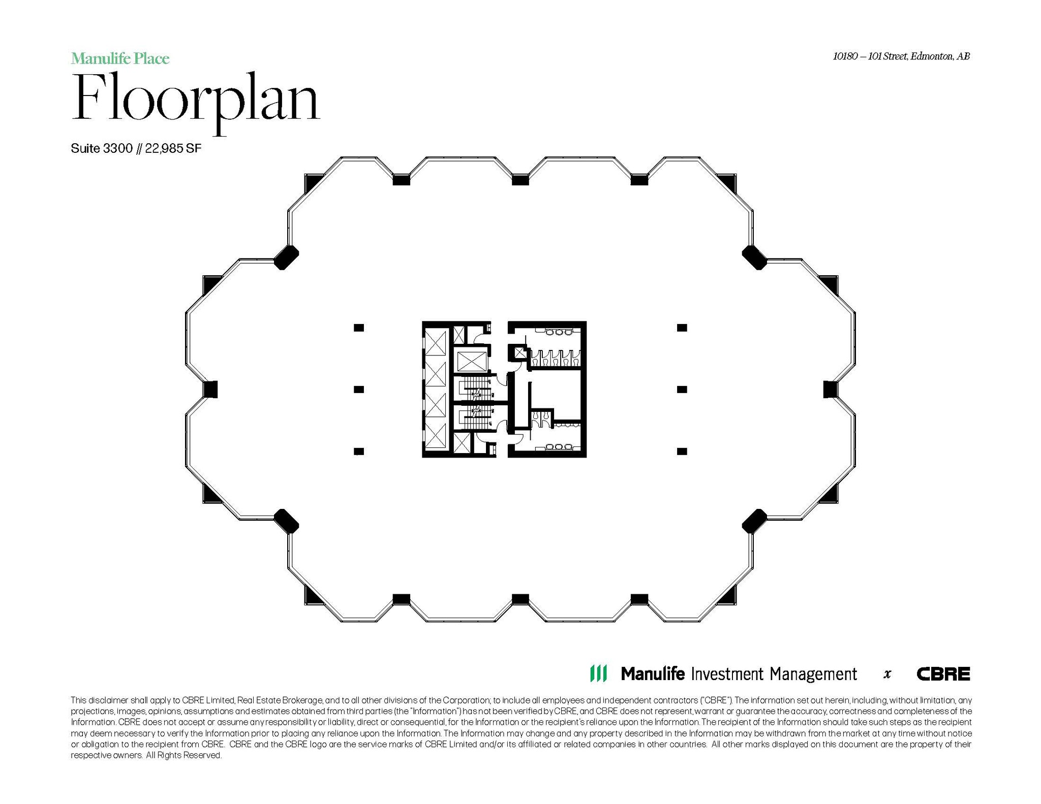 10180 101 St NW, Edmonton, AB for lease Floor Plan- Image 1 of 1