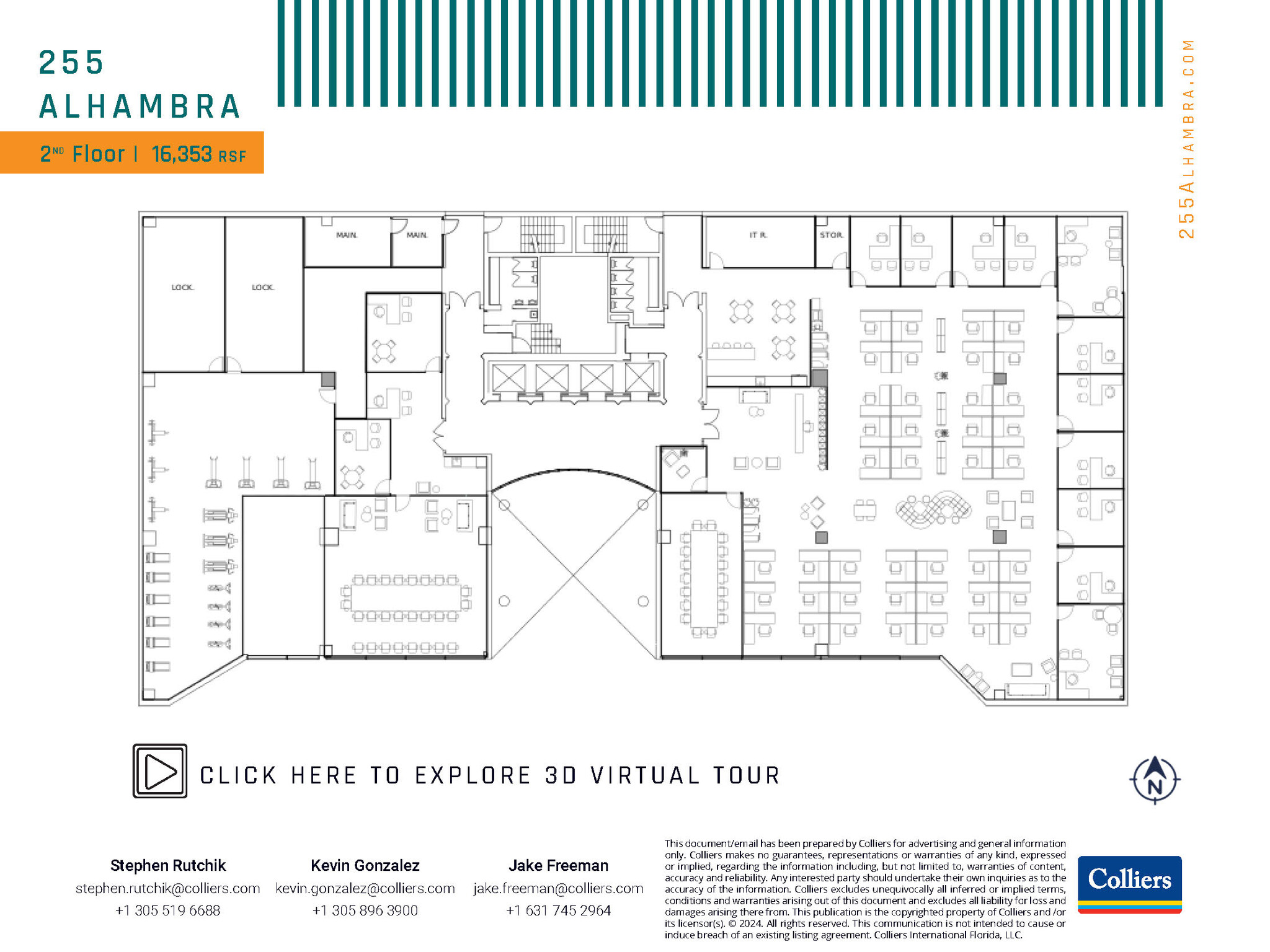 255 Alhambra Cir, Coral Gables, FL for lease Floor Plan- Image 1 of 3