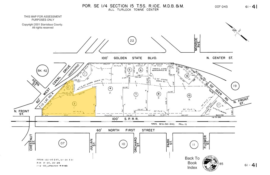 751 N Golden State Blvd, Turlock, CA for sale - Plat Map - Image 3 of 5