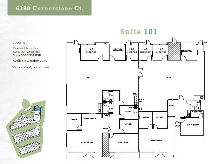 6185 Cornerstone Ct E, San Diego, CA for lease Floor Plan- Image 1 of 1