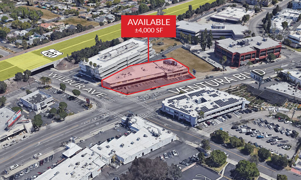 18851-18859 Ventura Blvd, Tarzana, CA for lease - Aerial - Image 3 of 4