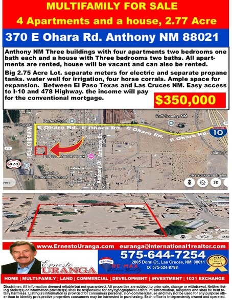370 E Ohara Rd, Anthony, NM for sale - Primary Photo - Image 1 of 6
