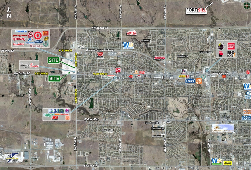 NWQ of NW Cache Rd & NW 82nd St, Lawton, OK for sale - Aerial - Image 3 of 3