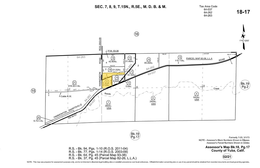 4525 Hammonton Smartsville Rd, Marysville, CA for sale - Plat Map - Image 1 of 1