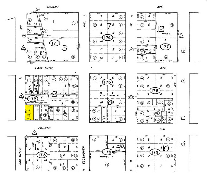 180 E 3rd Ave, San Mateo, CA for sale - Plat Map - Image 1 of 1