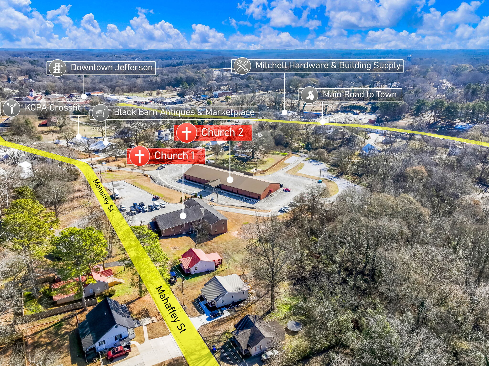 267 Mahaffey St, Jefferson, GA for sale Aerial- Image 1 of 1