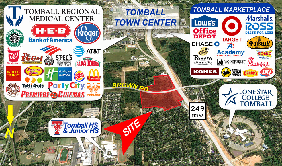 Hwy 249 & Brown Rd, Tomball, TX for sale - Primary Photo - Image 1 of 1