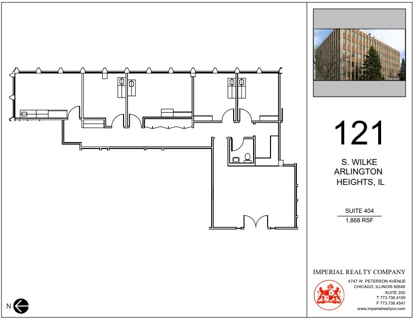 121 S Wilke Rd, Arlington Heights, IL for lease Floor Plan- Image 1 of 1