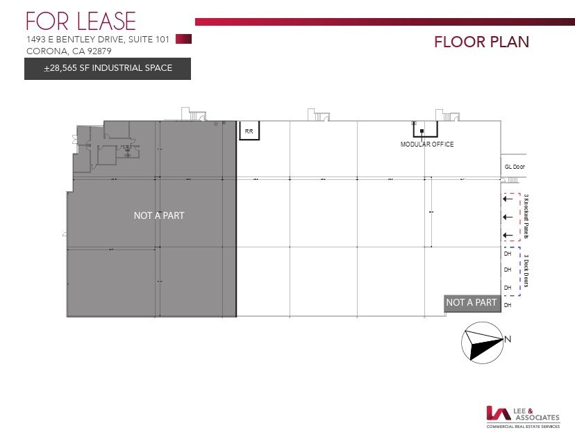 1493 E Bentley Dr, Corona, CA for lease Floor Plan- Image 1 of 1