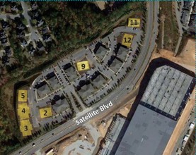 1325 Satellite Blvd NW, Suwanee, GA - aerial  map view