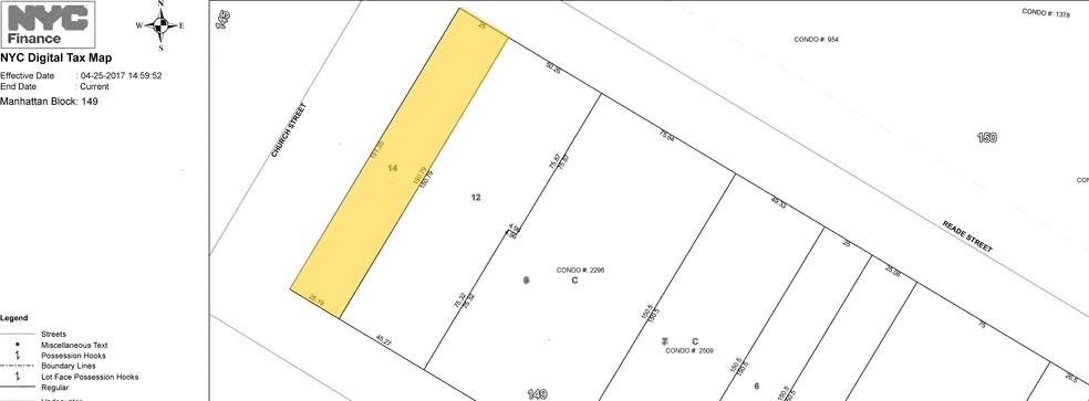 99 Chambers St, New York, NY for lease - Plat Map - Image 2 of 2