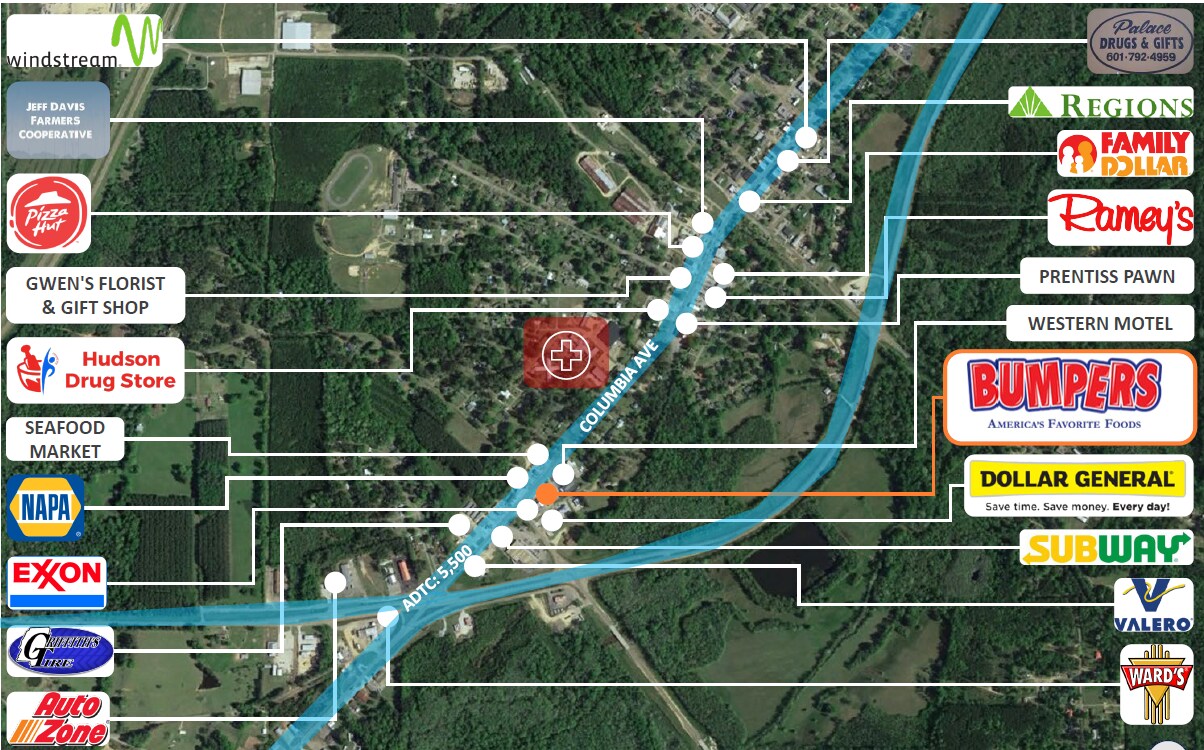 1106 Columbia Ave, Prentiss, MS 39474 Bumpers