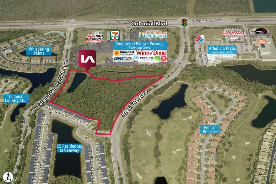 Treeline Ave, Fort Myers, FL for sale - Aerial - Image 2 of 7