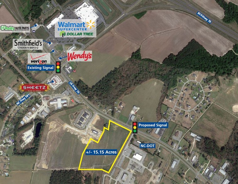 Us-70 Hwy W, Goldsboro, NC for sale - Aerial - Image 1 of 1