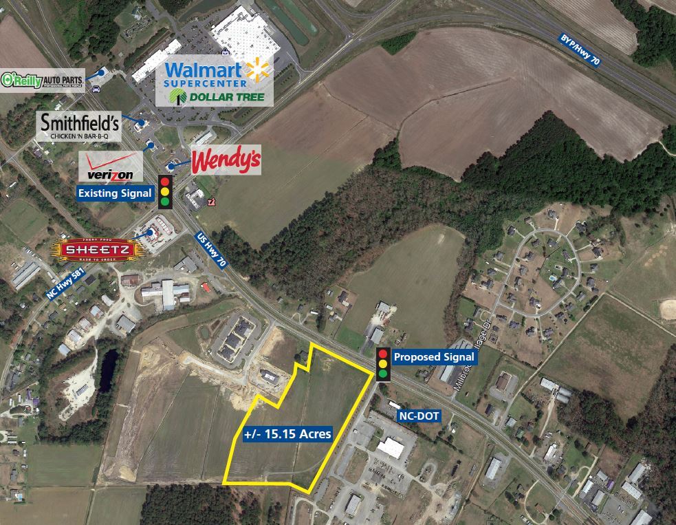 Us-70 Hwy W, Goldsboro, NC for sale Aerial- Image 1 of 1