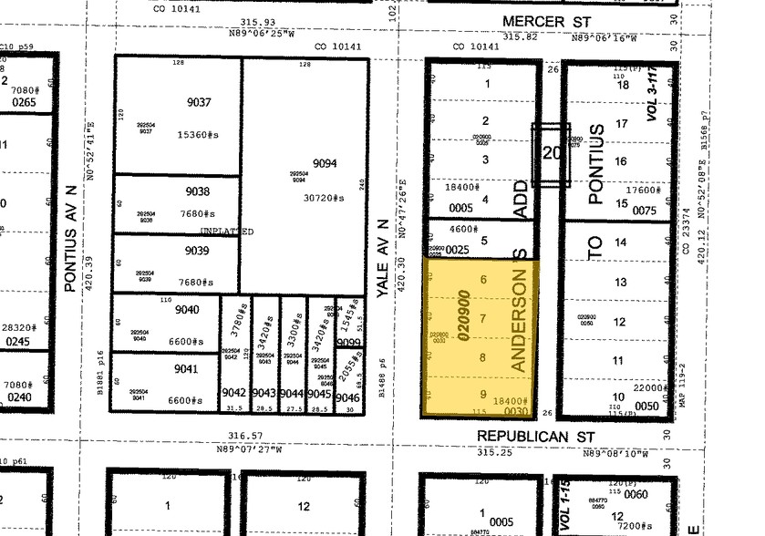 500 Yale Ave N, Seattle, WA for lease - Plat Map - Image 1 of 6