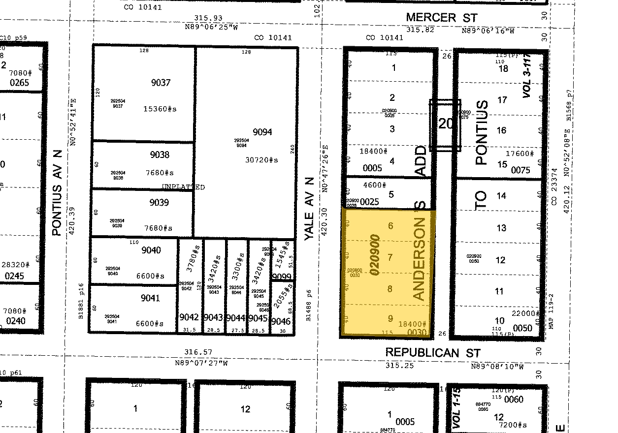 500 Yale Ave N, Seattle, WA for lease Plat Map- Image 1 of 7