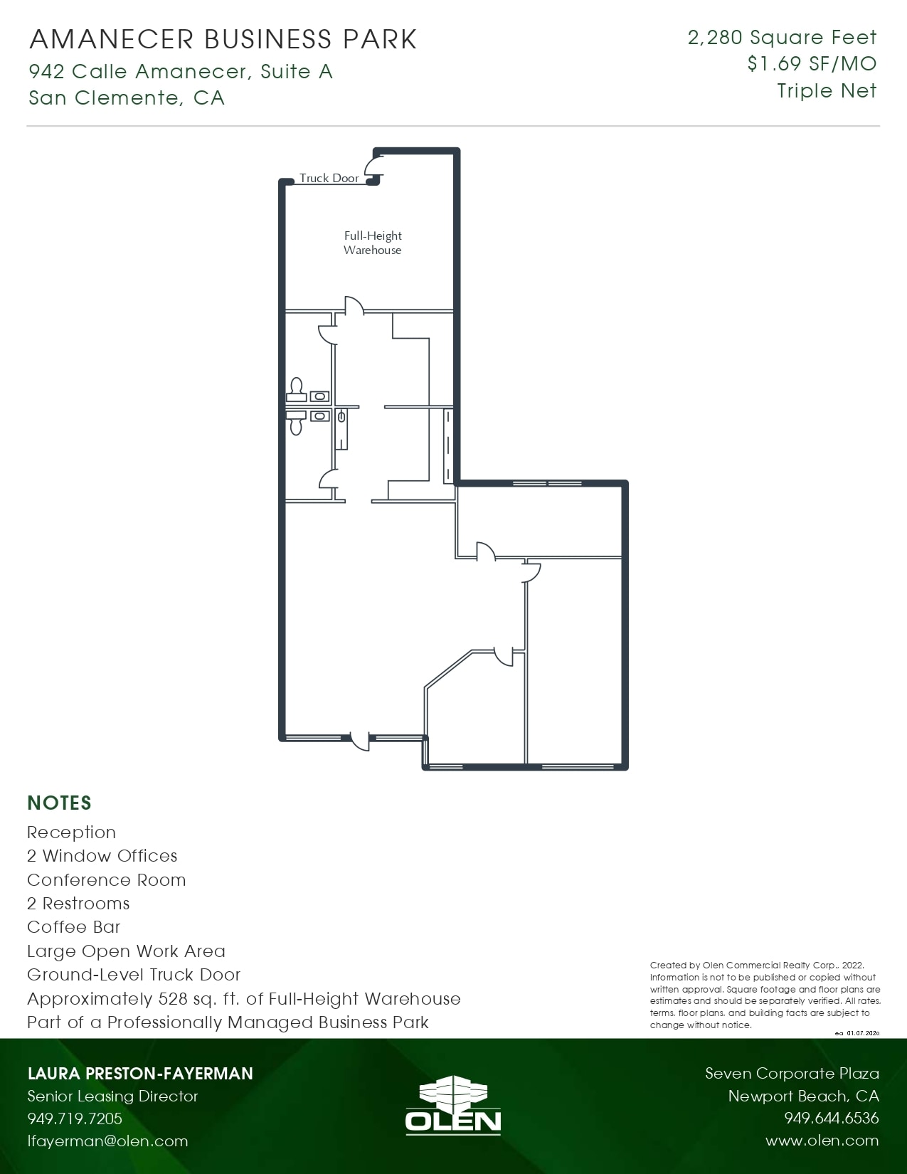 942 Calle Amanecer, San Clemente, CA for lease Floor Plan- Image 1 of 1