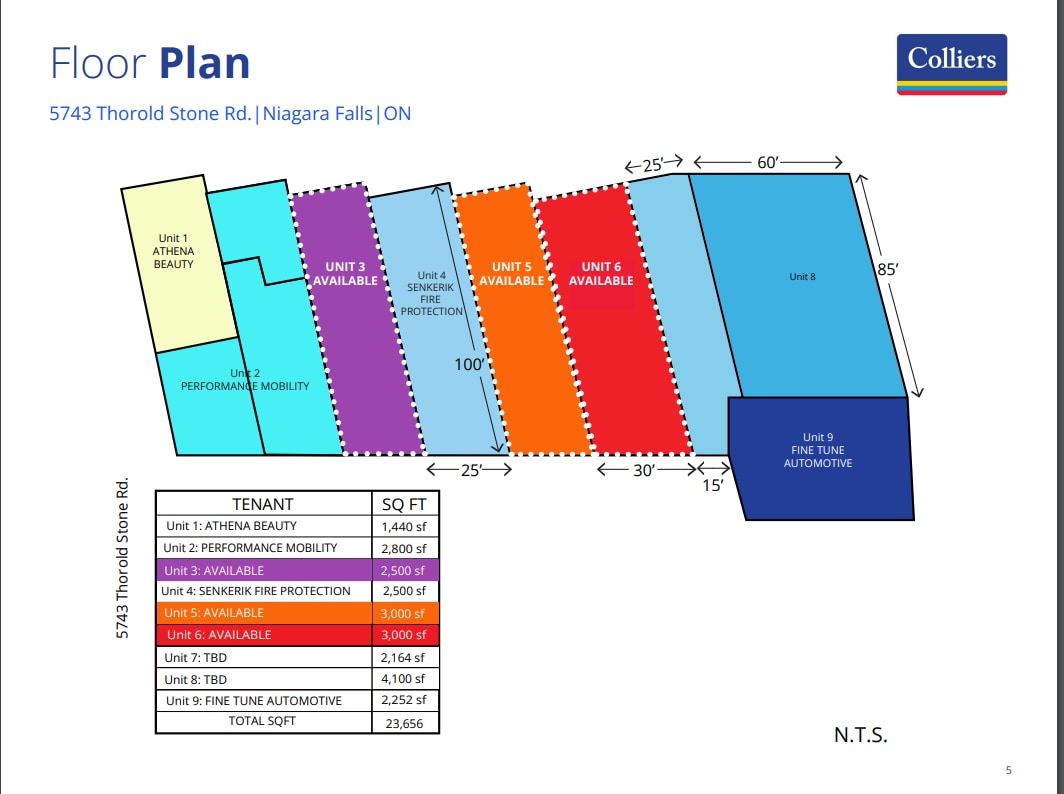 5743 Thorold Stone Rd, Niagara Falls, ON for lease Floor Plan- Image 1 of 1