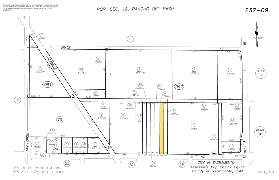 1425 Bell Ave, Sacramento, CA for sale - Plat Map - Image 1 of 1