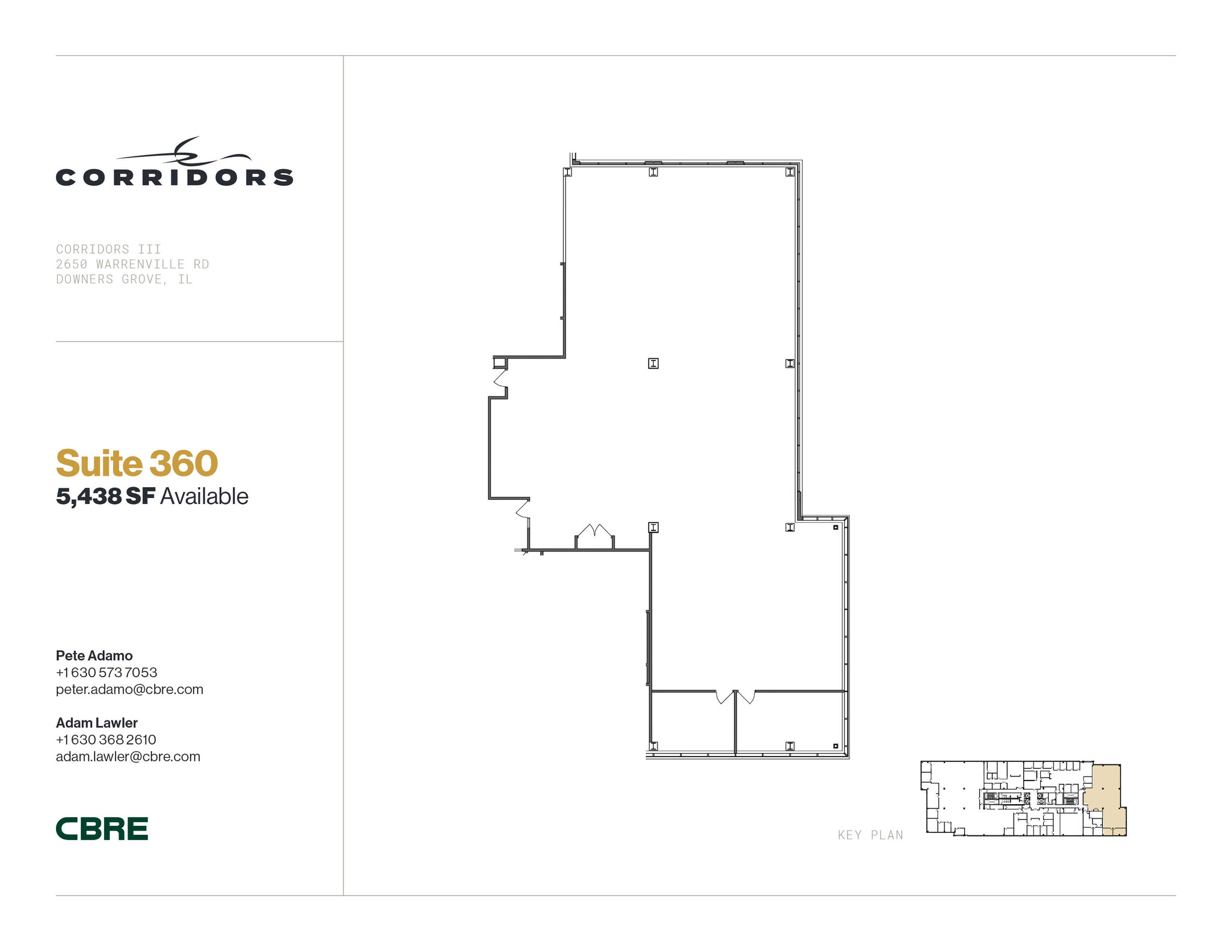 2651 Warrenville Rd, Downers Grove, IL for lease Floor Plan- Image 1 of 2