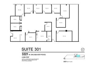 3155 W Big Beaver Rd, Troy, MI for lease Floor Plan- Image 1 of 1