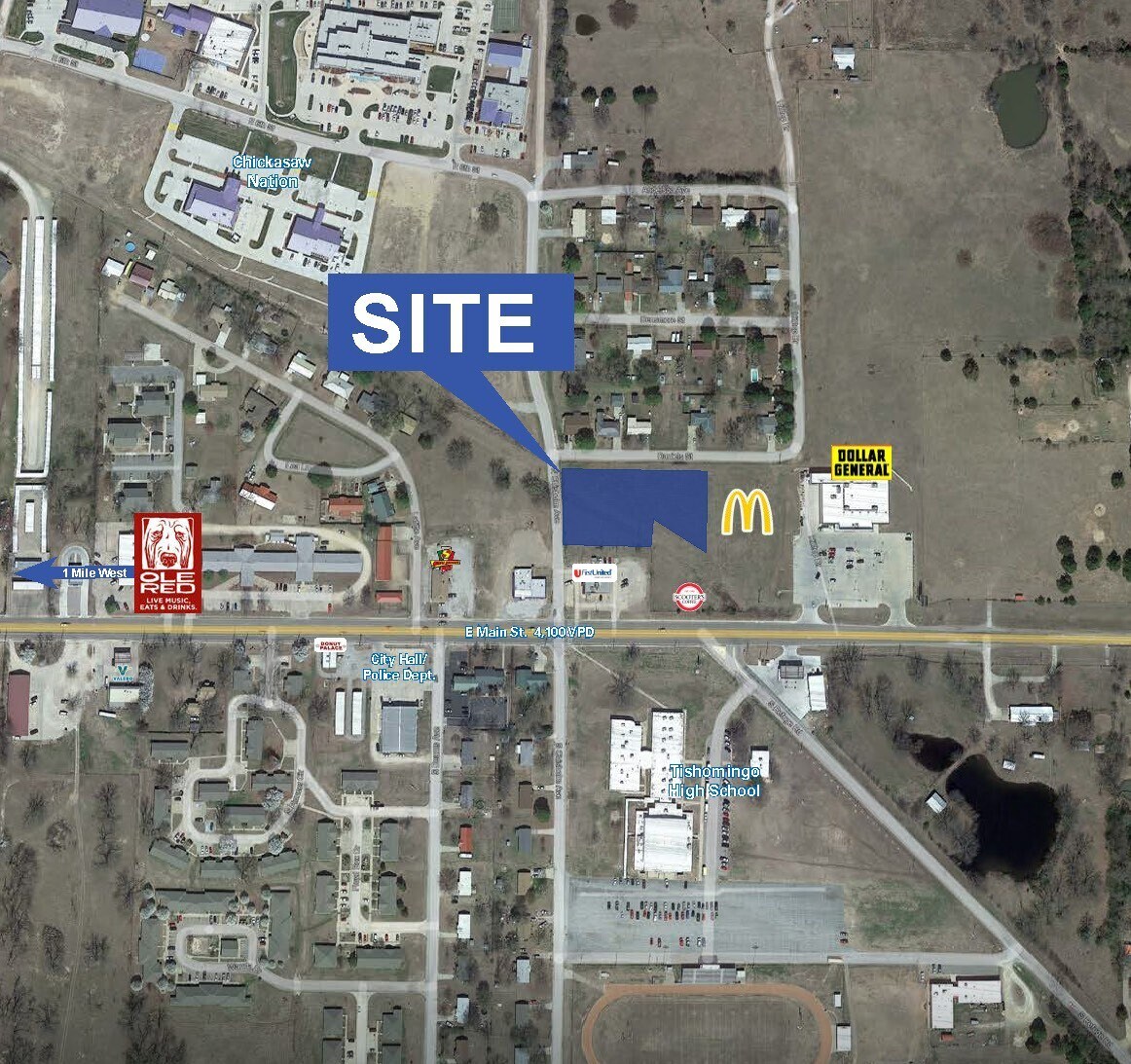 1305 Main Street, Tishomingo, OK for sale Building Photo- Image 1 of 2