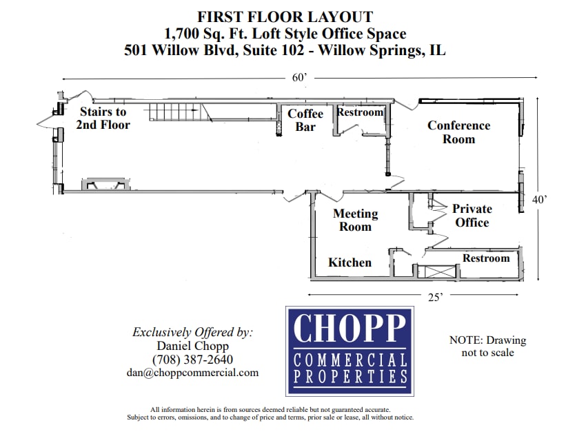 501 Willow Blvd, Willow Springs, IL for lease Floor Plan- Image 1 of 1
