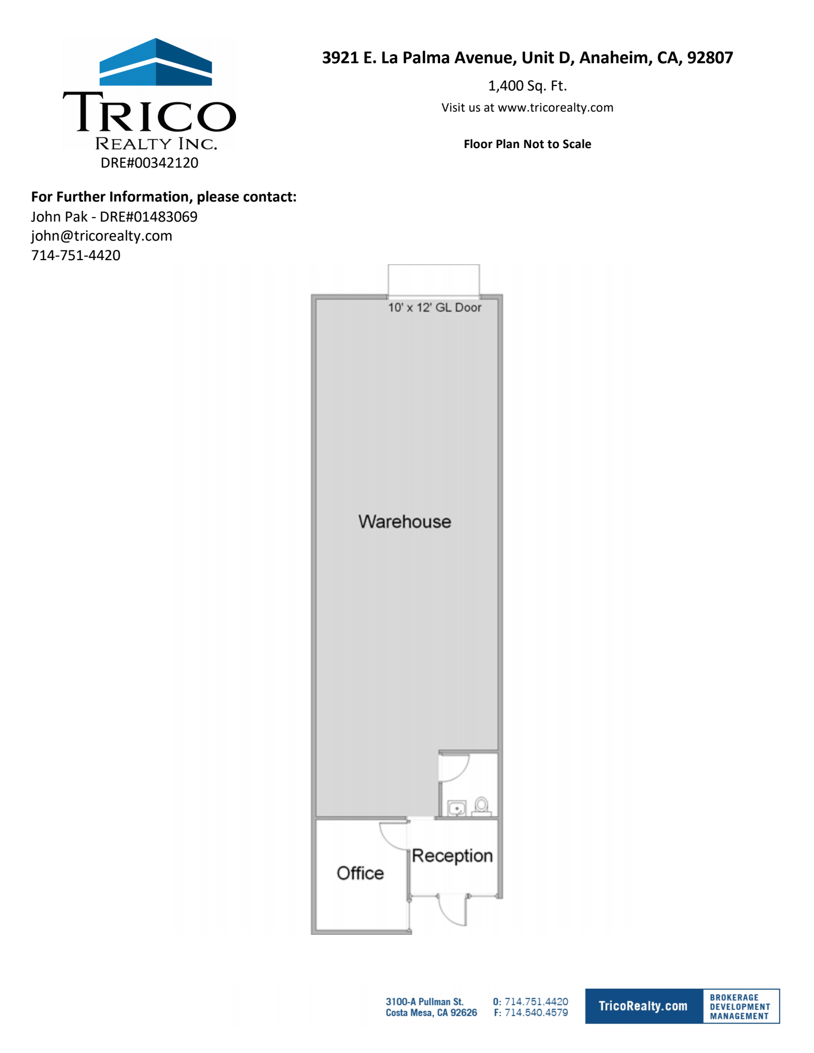 3911-3921 E La Palma Ave, Anaheim, CA for lease Floor Plan- Image 1 of 1