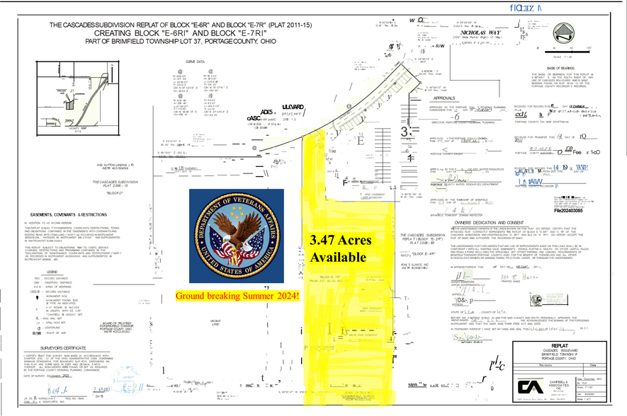 Cascades Blvd, Kent, OH for sale - Plat Map - Image 1 of 2