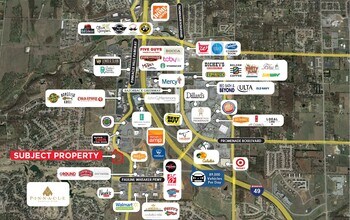 S Pinnacle Hills Pky & S Champions Dr, Rogers, AR - AERIAL map view - Image1