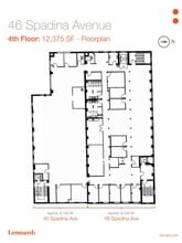40-46 Spadina Ave, Toronto, ON for lease Floor Plan- Image 1 of 1