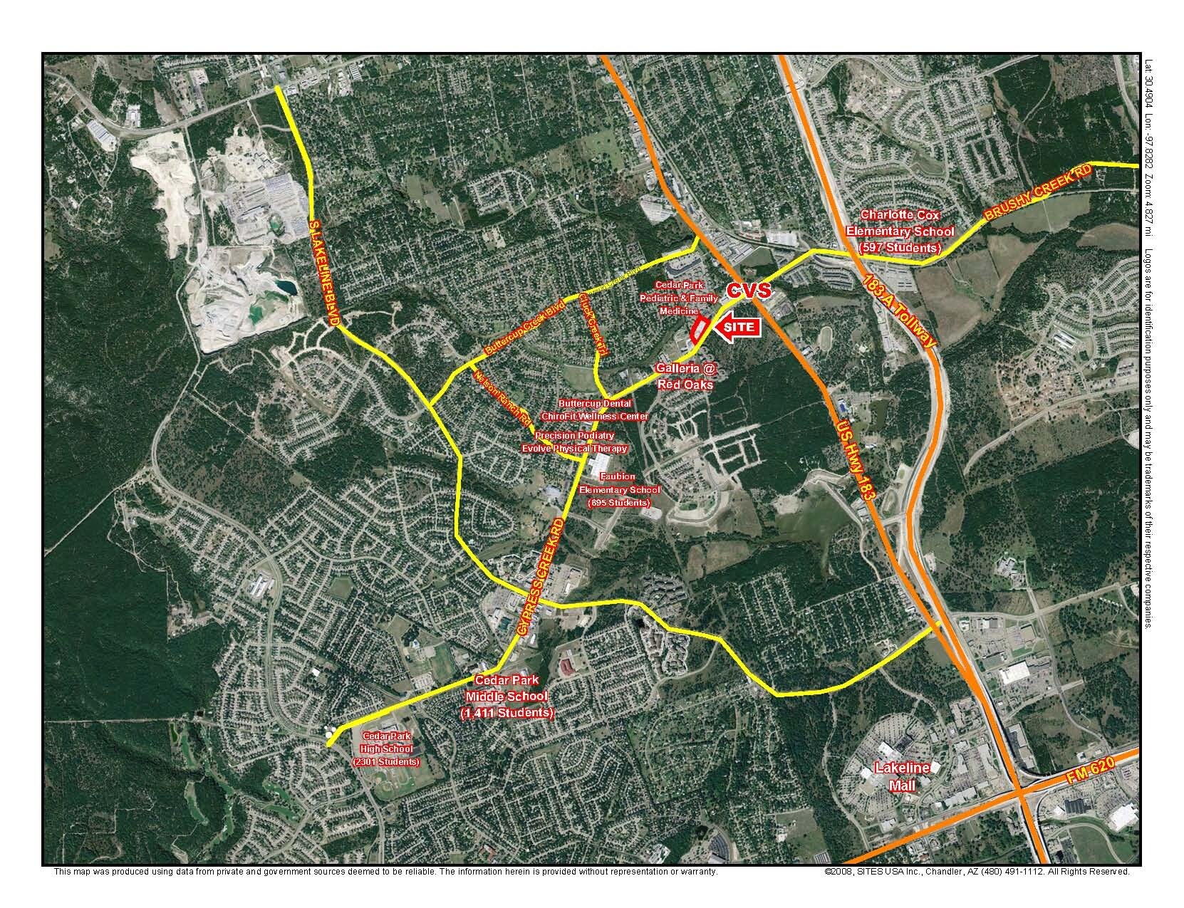 351 Cypress Creek Rd, Cedar Park, TX for sale Aerial- Image 1 of 1